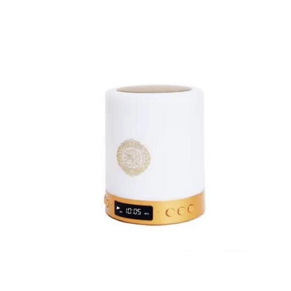 Portable RGB Quran Speaker with Colorful LED Light – Bluetooth, Remote Control, Azan, and 16-Color Night Lamp