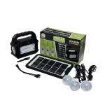 GDPlus GD-8080 4000mAh Portable Solar Lighting System with 3 LED Bulbs & USB Charging
