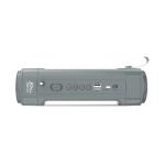 ZQS1351 Solar-Powered Bluetooth Speaker with Flashlight, FM Radio & TWS – Grey