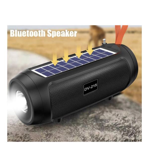 Solar-Powered Wireless Bluetooth Speaker with RGB Lights & Flashlight – Model BDL-165
