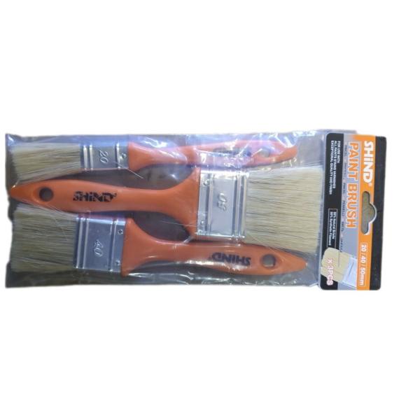 Shind 3‑Piece Premium Paint Brush Set with Synthetic Bristles – DIY & Professional Art Kit