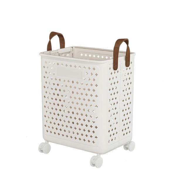 Foldable Rolling Laundry Basket – Ventilated, Space-Saving Clothes Storage Hamper with Wheels