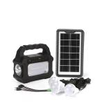 GDPlus GD-8080 4000mAh Portable Solar Lighting System with 3 LED Bulbs & USB Charging