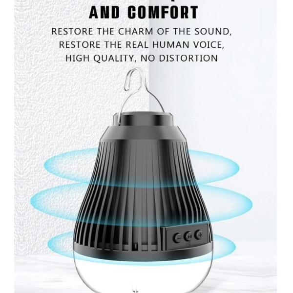 ZQS1317 8W Bluetooth Speaker with Hanging LED Lantern & 1500mAh Power Bank – Ideal for Camping & Outdoor Use