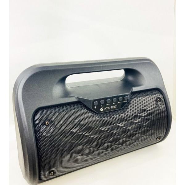 KTS-1267 Portable Wireless Bluetooth Speaker with FM Radio, USB, TWS & LED Lights – 20W Output