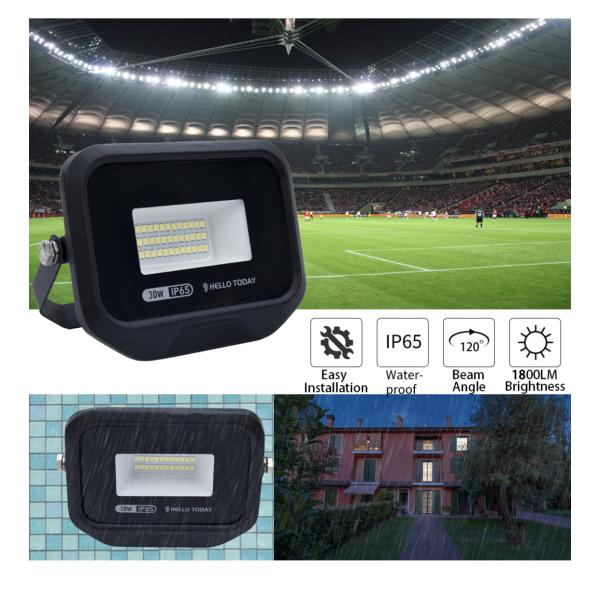 30W Rechargeable LED Flood Light – Portable Work Light with USB Charging & Adjustable Stand for Outdoor & Emergency Use
